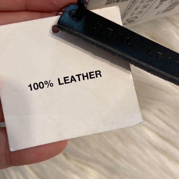 ZARA 100% LEATHER MAN BELT SIZE 34 color black see all photos - Picture 6 of 12